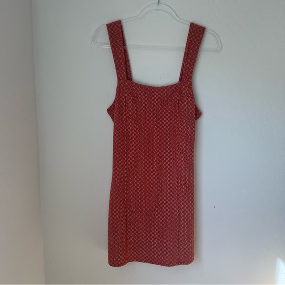 Free People Taking Hearts Mini Dress Knit Retro Style size Small - Picture 4 of 11